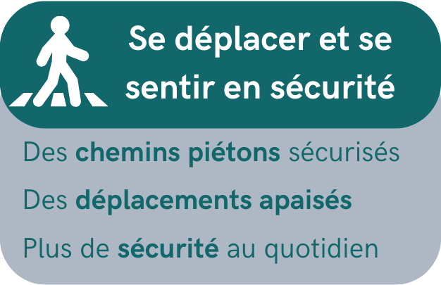 Se déplacer et se sentir en sécurité : chemins piétons sécurisés, déplacements apaisés, sécurité au quotidien